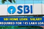 SBI Home Loan Salary Required for ₹45 Lakh Loan